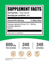 BulkSupplements.com Fadogia Agrestis Capsules - Fadogia Agrestis Supplement, Fadogia Agrestis 600mg - for Energy Boost, Vegan, 1 Capsule per Serving, 240 Veg Capsules (Pack of 1)