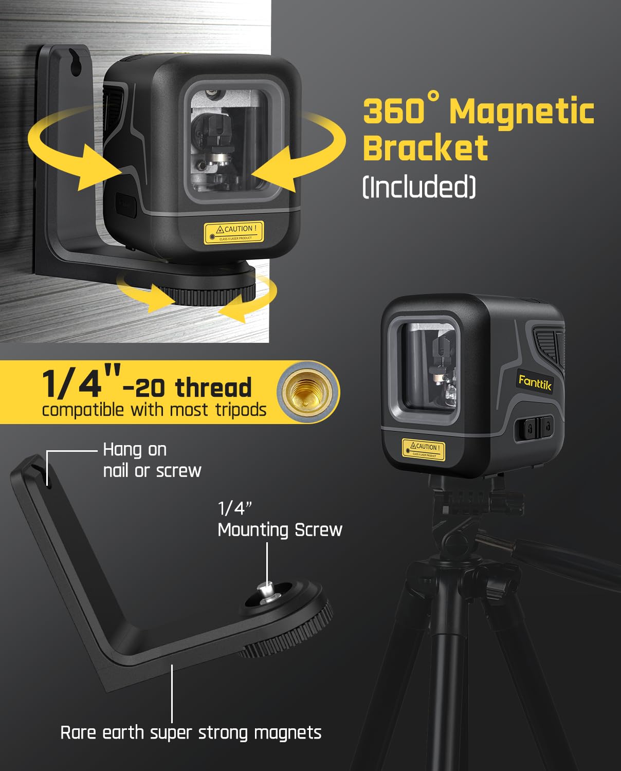 Fanttik D2 Laser Level & Fanttik C8 Nano 3.7V Cordless Electric Scissors