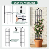 OTOSUNNY 2 Pack 6 ft Garden Obelisk Trellis for Climbing Plants Outdoor