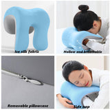 chislim Neck Support for Office Chair,Memory Foam Desk Pillow for Napping,Washable Cover,Fits Most Office Chair (Black)