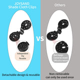 JOYSAND 100 Pack Shade Cloth Clips, Sun Shade Net Clip, Fabric Clips, Round Plastic Heavy Duty Lock Grip for Anti Bird Netting, Gardening & Windproof Awning Clamp