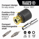 Klein Tools 80045 Screwdriver and Nut Driver Tool Kit, Includes Magnetic 11 in 1, Multi-Bit Stubby and Electronics Screwdrivers, 3-Piece