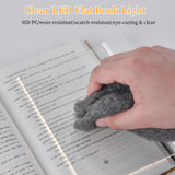 Book Light, Rechargeable Clear LED Flat Book Lights for Reading in Bed at Night with 3 Colors & Timer, Dimmable Panel Plate Book Lamp Full Page Light, Bookish Gifts for Women Readers Kids Book Lovers
