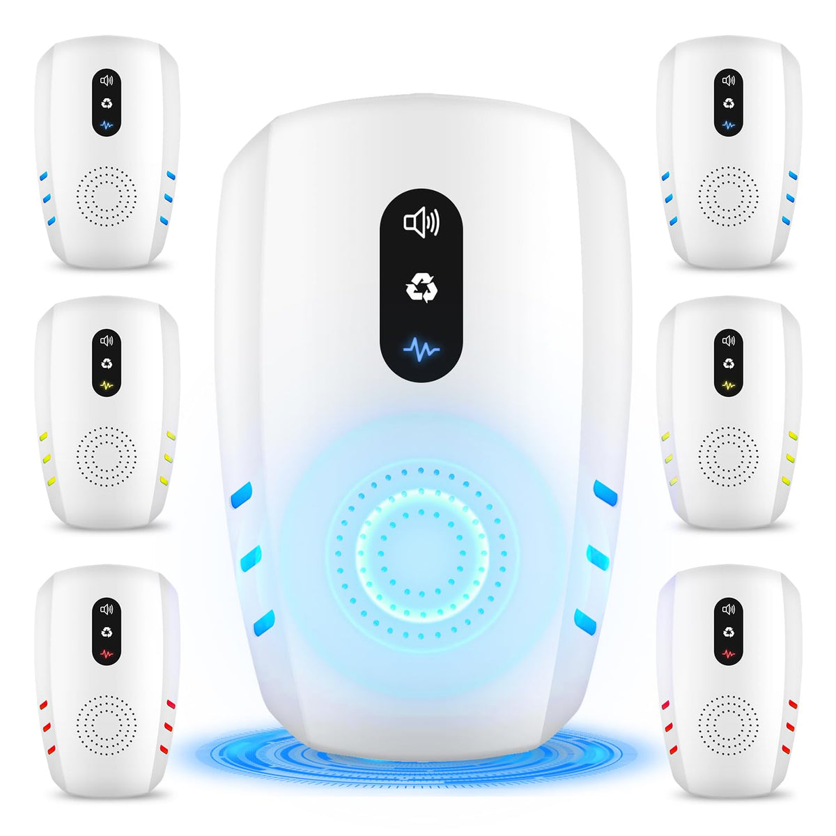 2026 Upgraded Ultrasonic Indoor Pest Repeller, 3-Mode Mouse Traps, 6 Pack