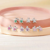 In Season Jewelry Tiny Sea Turtle Kids Earrings – Sterling Silver - Green