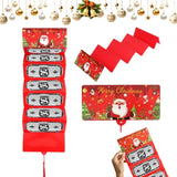 Christmas Cash Gift Envelope, 2025 New Christmas Money Holders with 10 Slots for Cash, Surprise Money Envelopes Gift Card Women Men Girls Boys Birthday Holiday (Red-3 pack)