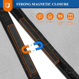 MAGZO Magnetic Screen Door Mesh 36'' x 80'', 2025 Model, Reversible Left Right Offset Opening, Polyester Material Scratch-Proof, Cat Friendly, Curtain for Sliding/Patio Doors with Strong Magnets, Grey