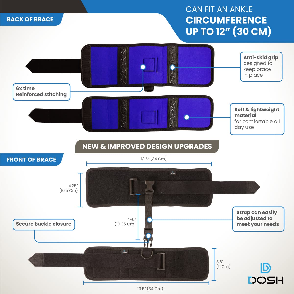 Dosh AFO Foot Drop Brace - Drop Foot Brace for Walking - AFO - Unisex