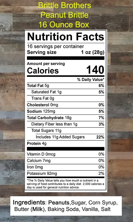 Brittle Brothers Peanut Brittle - Nashville Tennessee Voted #1 More Nuts Less Sugar Gift Set Cashew Pecan Bacon Corporate Christmas Mother Father Birthday Chocolate Sweet Snack Treateet Candy