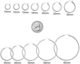 Savlano 925 Sterling silver Round Hoop Earrings for Women & Men Comes in 10MM-25MM (18)
