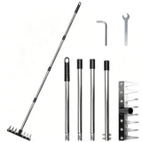 OK5STAR Heavy Duty Iron Weeding Rake for Yard, Lawn and Garden