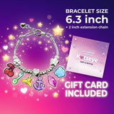 Bracelets Inspired by KATSEYE Merch for Fans, Guardian Shield, Limitless Key, Stellar Tiara, Dual Cherry, Dream Anchor, Soothing Shell with Pink K-pop Style Card for Concert Outfits Gifts (7.5, Inches)
