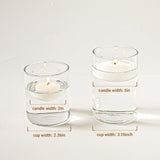 Ashlux White Floating Candles 2 inch, 48 Pack Floating Candles 5-6 Hours Long Burning, Unscented Floating Candle for Centerpieces, Wedding, Christmas Lights, Romantic Night for Her/Him Set