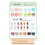 CANNI CC2 Gel Nail Polish Set, 30 Pcs 9ml White Pink Nude Blue Pastel Gel Polish Kit Soak Off LED Natural Nail Polish Set Nail Art Starter Manicure Salon DIY at Home