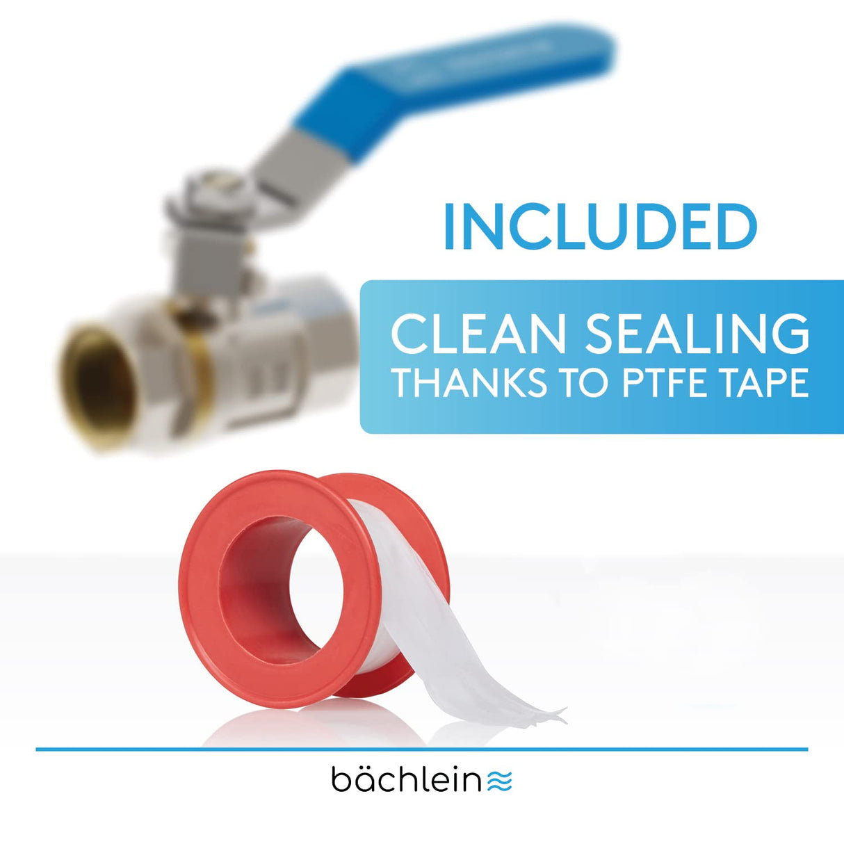 Bächlein Universal Ball Valve - Brass Ball Valve with Lever Handle and 1 Inch Female Thread on Both Sides - Full Bore Shut-Off Valve