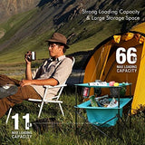 VILLEY Portable Camping Picnic Table, Lightweight Folding Beach Table with 4 Cup Holders and Carry Bag for Camp, Travel, Fishing, and Outdoor Activities