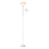 Globe Electric 67135 72" Floor Lamp with Adjustable Reading Light, Bright, Easy-to-Assemble Torchiere for Bedroom, Living Room & Office - Space-Saving Slim Design