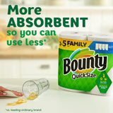 Bounty Paper Towels Quick Size, White, 16 Family Rolls = 40 Regular Rolls (Packaging May Vary)