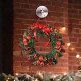 Fauppt 2PCS Suction Cup Hooks for Door Wreaths on Glass Suction Cup Hooks for Shower,2025 Hanging Towels for Window Door Bathroom Mirrors Christmas,Wreath Hanger Holder for Daily Use (Gold-2pc)