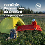 Big Agnes Rapide SL - Insulated Sleeping Pad, Ultralight, All Season Compact Backpacking and Hiking, Pumphouse Sack Included, Orange, 25x72 Wide Regular