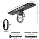 Dolibest Ceiling Mount Swing Hanger Heavy Duty Swing Set Hook for Porch Swing Hammock Chair Yoga Silk Suspension Straps Gymnastic Ring, Wall Anchor for Resistance Bands (900LB)