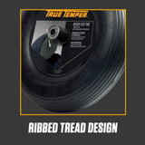 True Temper FFTCC 8 in. Hub Never Flat Wheelbarrow Tire with Ribbed Tread, 8-Inch,Black