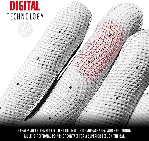 Franklin Sports MLB Youth Batting Gloves - Digitek Camo Baseball + Softball - Premium Leather - Many Sizes + Colors - Youth