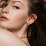 BANGALO 14K Gold Earrings for Women Good Huggie Earrings 17mm