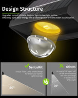 Solar Fence Lights Outdoor Waterproof High Brightness LED Spot Lens Deck Lights 7 Mode Warm & Cool White RGB Solar Powered Wall Light Decor for Christmas Outside Patio Step Backyard Rail - 12 Pack