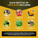 LIPO SLIM Official Drops - Daily Liquid Supplement - Advanced Formula for Natural Metabolism & Energy Support, LipoSlim for Overall Health & Wellness. One 60ml Bottle for 1 Month