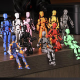 (Assembly Completed) 8 Packs Dummy13 Action Figure Set, 3D Printed ActionFigure Toy Gifts for Kids, Dummy 13,Robot 13 Action Figure Full Body Mechanical Doll Christmas Birthday Gift for Boys Girls