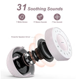 Housbay White Noise Machine with 31 High Fidelity Soothing Sounds, 5W High Power Loud Enough Speaker, Easy Volume Control, Sleep Timer, Sound Machine for Baby, Kids, Adults, Light Sleeper