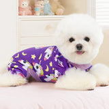 XPUDAC 4 Pieces Dog Pajamas for Small Dogs Pjs Clothes Puppy Onesies Outfits for Doggie Christmas Shirts Sleeper for Pet Cats Jammies-L