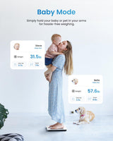 RENPHO Smart Scale for Body Weight, FSA HSA Eligible, Digital Bathroom Scale BMI Weighing Bluetooth Body Fat Scale, Body Composition Monitor Health Analyzer with Smartphone App (White, 11"/280mm)