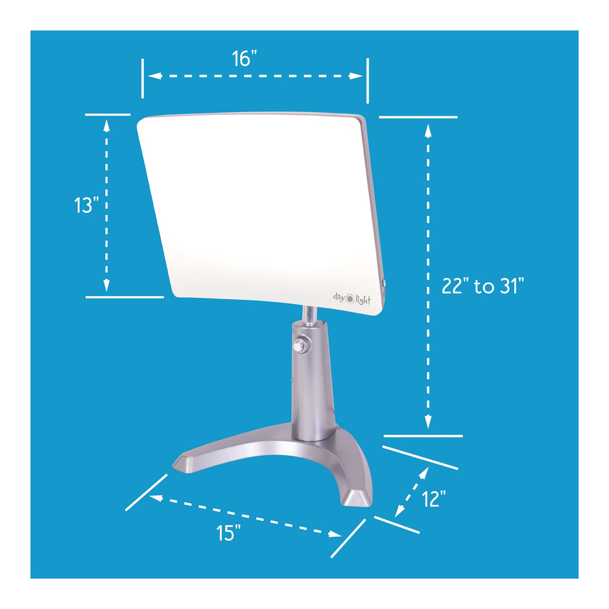 Carex Day-Light Classic Plus Sunlight Therapy Lamp - 10000 LUX Therapy Lamp at 12 Inches, LED Bright White Light with Adjustable Height and Brightness Levels for Mood, White
