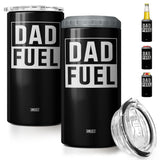 SANDJEST 4-in-1 Tumbler Gifts for Dad from Daughter Son - 12oz Dad Fuel Can Cooler Tumblers Travel Mug Cup - Stainless Steel Insulated Cans Coozie Christmas, Birthday, Father's Day Gift for Daddy