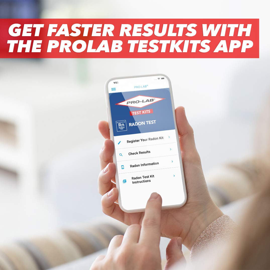 PRO-LAB Long Term Radon Test Kit -LAB FEE Included. EPA Approved - Easy to Use Long Term Radon Test - Uses Alpha Track Long Term Radon Test Technology