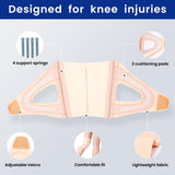 Galvaran Knee Brace for Women & Men, Relief Recovery Meniscus Tear, Arthritis Pain, ACL & MCL, Knee with Side Stabilizers，Adjustable Knee Support (Nude Pink, Medium)