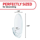 Command Clear Medium Hooks, 14 Hooks, 24 Strips - Easy to Open Packaging, Organize Damage-Free
