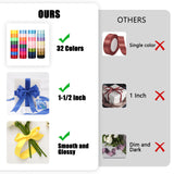 NESCCI 800 Yards Ribbon,1-1/2 Inch Satin Ribbon,Single Face Satin Ribbons, Perfect for Gift Wrapping,Wedding Decoration,Handmade Bows,Wrapping Bouquet and More