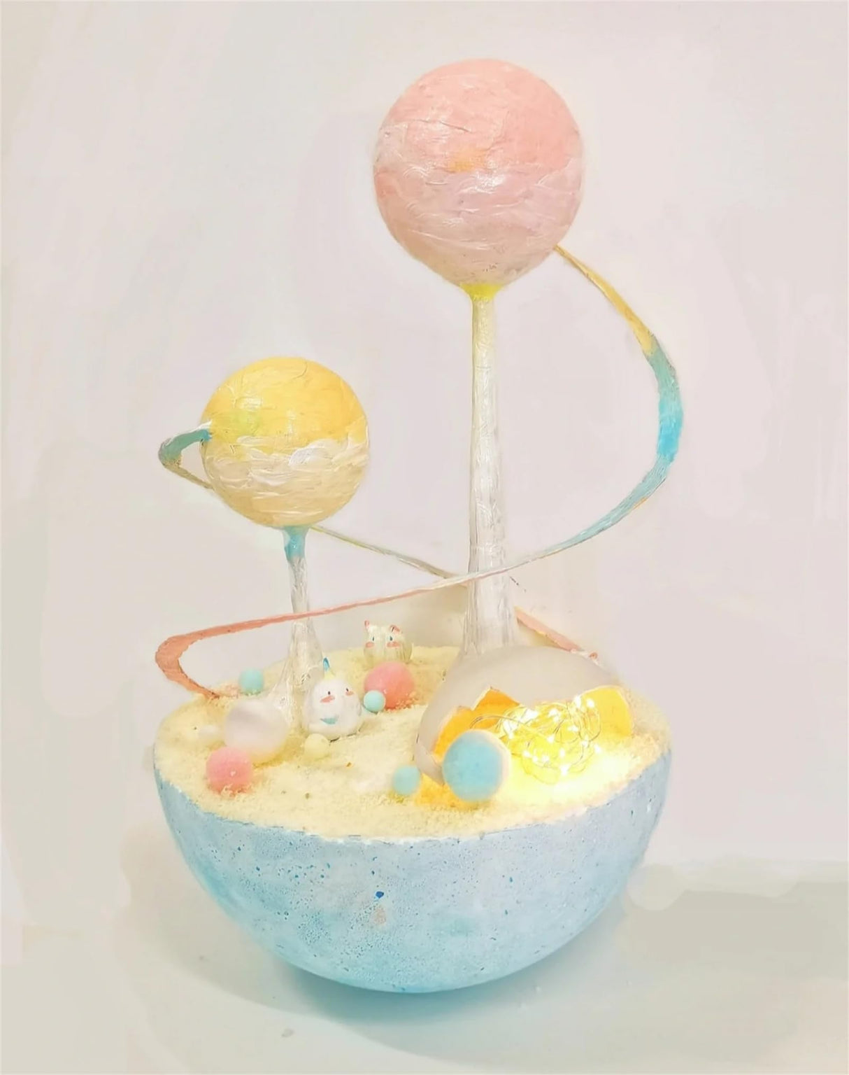 Crafjie 4PCS 8 Inchs White Foam Balls Half Round Polystyrene Half Foam Balls Craft Supplies Hemispherical Christmas Craft Ballfor DIY Home Craft Project and Art Decoration