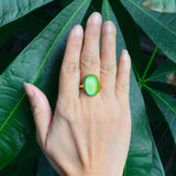 FUN JEWELS 18K Gold Plated Color Change Mood Ring for Women Adjustable