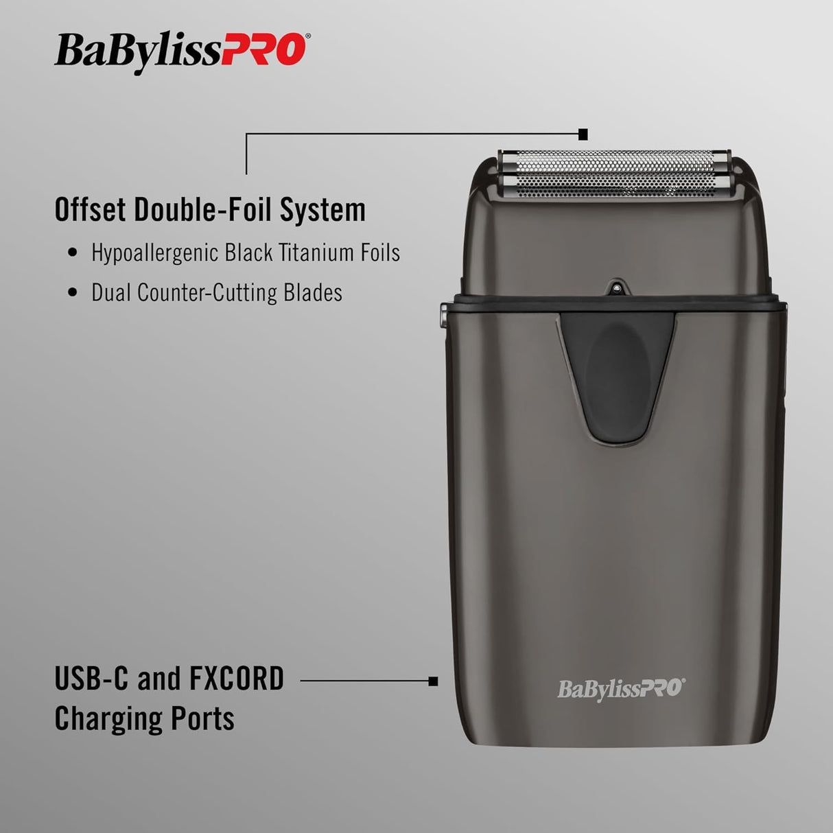 BaBylissPRO UVFOIL Double Foil UV-Disinfecting Metal Shaver