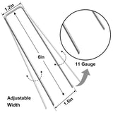 HongWay 120 Pack Landscape Staples, 6 Inch Garden Stakes Galvanized Steel