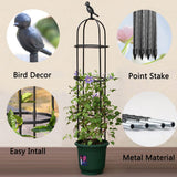 Garden Trellis for Climbing Plants Outdoor, Metal Plant Trellis with PE Coated, Rustproof Plant Support for Flowers Vegetable Vine, Tomato cage for Potted Plants Indoor Outdoor,Lightweight - 2 Pack