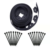 Garden Edging，20ft Landscape Edging with 20 Spikes for Lawn 2 Inch Tall(Black, 20FT)