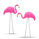4E's Novelty 2 Pink Flamingos Yard Decorations - Extra Large 24" Flamingos Yard Ornaments - Pink Flamingos for Yard Sculptures & Statues - Lawn Flamingos Outdoor Garden Decor, Weather Resistant