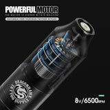 Dragonhawk Wireless Tattoo Kit 2 Batteries Tattoo Gun Kit Beginner Complete Tattoo Machine Pen Kit Pro Coreless Motor