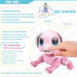 BIRANCO. Remote Control Dog Gesture Sensing - Smart Puppy Pink Toy Robot Pet Walks Barks Interactive with Toddler, STEM Play, Best Christmas Holiday Birthday Gifts for 3 4 5 6 7 8 Years Old Girl