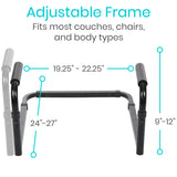 Vive Stand Assist - Mobility Standing Aid Rail for Couch, Chair - Assistance Handle for Patients, Elderly, Seniors and Disabled - Safety Grab Bar for Sitting, Sofa, Home - Adjustable, Portable Device